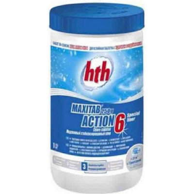 HTH Двухслойная таблетка 6 в 1, MAXITAB ACTION 6, табл.250гр., 1кг K801792H1