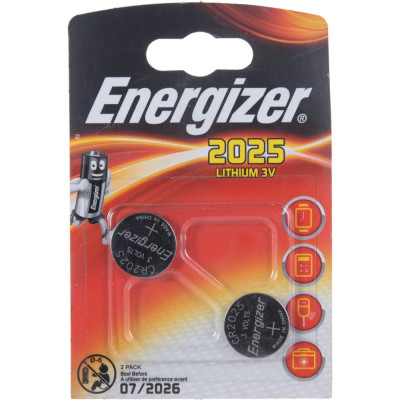 Energizer Бат. Miniatures Lithium CR2025 2 шт/бл 7638900248333