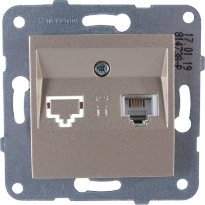 Panasonic МОДУЛЬ Розетка TF бронза Karre Plus 54839 WKTT0402-2BR-RES