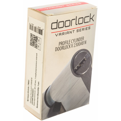 DOORLOCK Цилиндр V 2300AB N серия Variant, никелированный, 40x40мм, 5 перф.ключей 79063