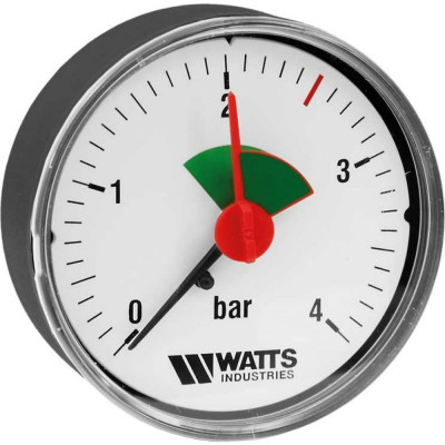 Watts Манометр аксиальный F+R101 0-4bar корпус 50mm 10008089