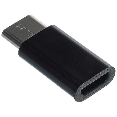 Cablexpert Переходник / Адаптер USB2.0A-USB2-CMmF-01, Type-C(M)/MicroUSB(F), черный, пакет, A-USB2-CMmF-01