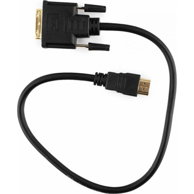 Cablexpert Кабель HDMI-DVI 19M/19M 0.5м single link черный CC-HDMI-DVI-0.5M