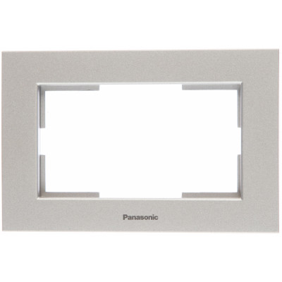 Рамка для двойной розетки Panasonic Karre Plus 54806 WKTF0809-2SL