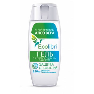 ECOLIBRI Универсальный Гель с антибактериальным эффектом, 250 мл плоский FG 13722