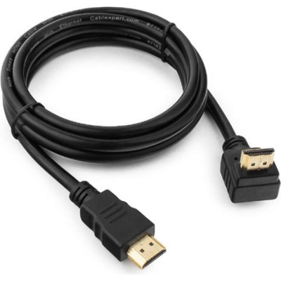 Cablexpert Кабель HDMI 1.8м v2.0 19M/19M медь, позол.разъемы, экран, углов. разъем черный, CC-HDMI490-6