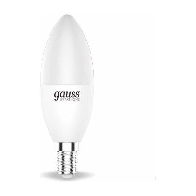Gauss Умная лампа Smart Home E14 C37 5 Вт 2700-6500K RGBW +диммирование LED 1190112