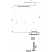 Смеситель для раковины ORANGE Lutz черный M04-121b