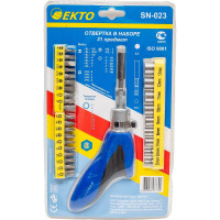 Поворотная отвертка с насадками EКТО 31 предмет SN-023
