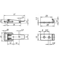 Накидная защелка со скобой KIPP K0044.1330571.9136281