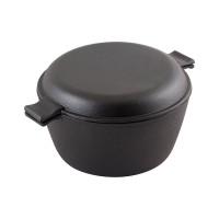 Чугунная кастрюля Mallony с крышкой-сковородкой CC-24/45 объем: кастрюля 4.5 л крышка 1 л 985009