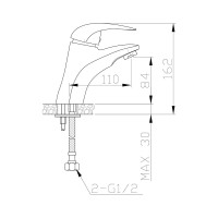 Смеситель для раковины Agger Proud хром A0802100