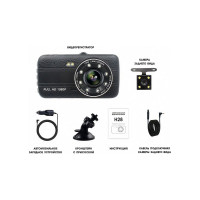 Видеорегистратор Вымпел H-28 2 камеры, FHD 1080p, экран 3.9”, G-сенсор 6080