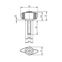 Ручка-барашек KIPP K0274.006X30