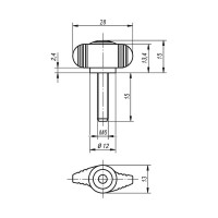 Ручка-барашек KIPP K0274.006X15