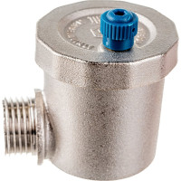 Автоматический воздухоотводчик STOUT вертикальный выпуск, угловое подключение, наружная резьба 1/2", никель SVS-1013-000015 RG008UB7933I02