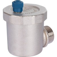 Автоматический воздухоотводчик STOUT вертикальный выпуск, угловое подключение, наружная резьба 1/2", никель SVS-1013-000015 RG008UB7933I02