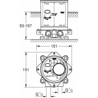Монтажный набор для напольного смесителя для ванны Grohe 45984001