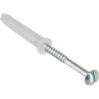 Набор VIPкрепеж белый дюбель 6х35 + шуруп 4х40 п/гол.оцинк. 5шт/5шт 11501 VIPS