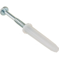 Набор VIPкрепеж белый дюбель 6х35 + шуруп 4х40 п/гол.оцинк. 5шт/5шт 11501 VIPS