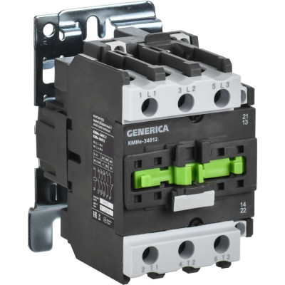 Контактор GENERICA КМИе-34012 40А 400В/АС3 1NO;1NC KKME31-040-400-11