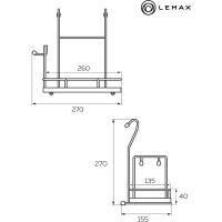 Полка для миксера lemax, хром YJ-G211