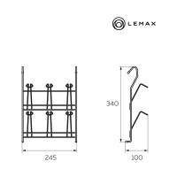 Полка для кружек lemax, хром YJ-G508