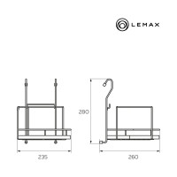 Полка угловая малая lemax, хром YJ-G301A