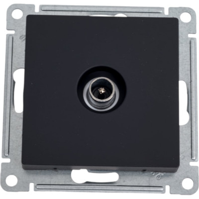 TV розетка Systeme Electric (Schneider Electric) ATLASDESIGN оконечная 1DB, механизм, карбон ATN001091