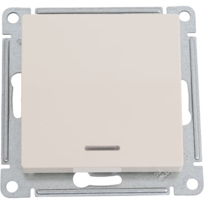 1-клавишный выключатель с подсветкой Systeme Electric (Schneider Electric) ATLASDESIGN сх.1а, 10АХ, бежевый ATN000213