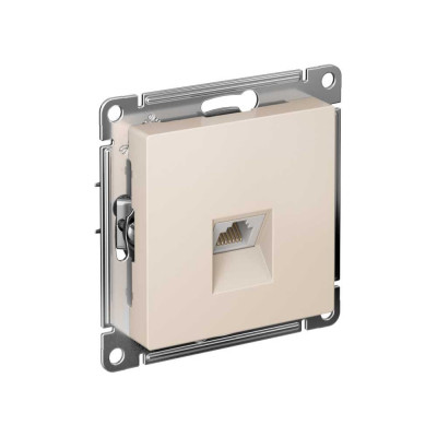 Розетка компьютерная Systeme Electric (Schneider Electric) ATLASDESIGN RJ45, БЕЖЕВЫЙ ATN000283