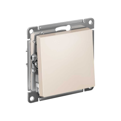 1-клавишный выключатель Systeme Electric (Schneider Electric) ATLASDESIGN сх.1, 10АХ, бежевый ATN000211