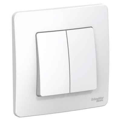 2-клавишный выключатель Systeme Electric ( Schneider Electric) BLANCA С/У, 10А, 250B, БЕЛЫЙ BLNVS010501