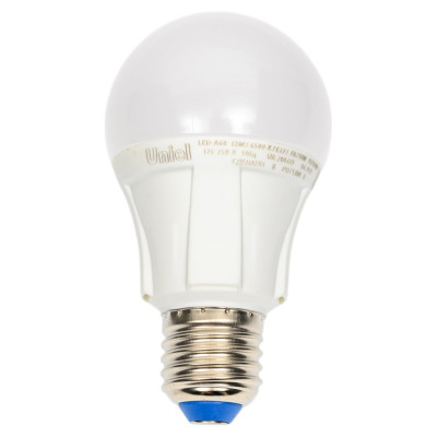Лампа Uniel LED-A60, 12W/6500K/E27/FR/DIM, PLP01WH, светодиодная, диммируемая, Форма А UL-00004288