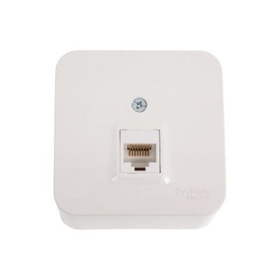 Компьютерная розетка Systeme Electric BLANCA О/У RJ45, категория 5E,  БЕЛЫЙ BLNIA045001