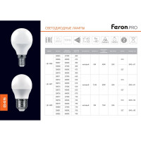 Светодиодная лампа FERON PRO LB-1407 Шарик E14 7.5W 4000K OSRAM LED 38072