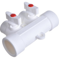 Коллектор с шаровыми кранами LAMMIN PPR ВР 32х1/2х2  Lm31082215032