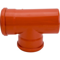 Тройник для наружной канализации Flextron 110х110мм 87° грудусов SVK-KN70111187 Н0000000749