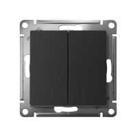 Выключатель Systeme Electric ATLASDESIGN, 2-клавишный, сх5, 10АХ, механизм, карбон, ATN001051