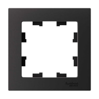 Рамка Systeme Electric ATLASDESIGN, 1-постовая, карбон, ATN001001