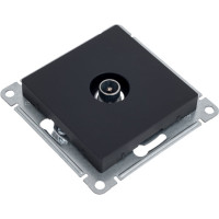TV розетка Systeme Electric (Schneider Electric) ATLASDESIGN оконечная 1DB, механизм, карбон ATN001091