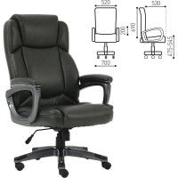 Компьютерное офисное кресло руководителя BRABIX PREMIUM Favorite EX-577, пружинный блок, рециклир. кожа 531935