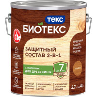 Антисептик для дерева Защитный состав 2 в 1 Текс БИО Махагон 2,7 л 700008199