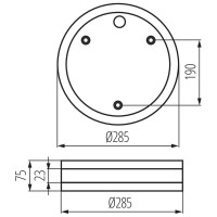 Герметичный потолочный светильник KANLUX JURBA DL-218O IP44 8980