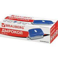 Дырокол BRAUBERG "Original", до 10 листов, синий, 227785