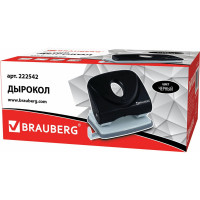 Дырокол BRAUBERG "Original", до 25 листов, черный, 222542
