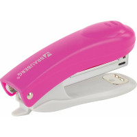 Степлер №10 BRAUBERG Original, до 12л, с антистеплером, розовый, 227767