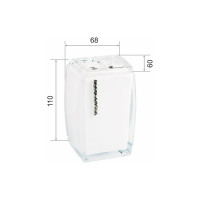 Стакан для зубных щеток Delphinium white cristal A9182 106064