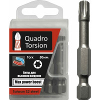 Бита Torx (10 шт; T40; 50 мм; 1/4") Quadro Torsion 434050
