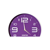 Настенные часы Centek Violet 30 см диаметром, круг, объемные цифры, плавный ход CT-7101